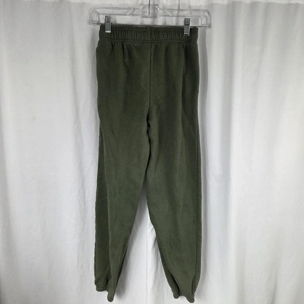 Gap Kids Boys Size XL Fleece Joggers Green Embroidered Logo